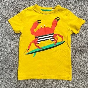 Mini Boden yellow shirt with crab.
